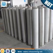 Hydraulic filtering stainless steel pleated sintered filter cartridge